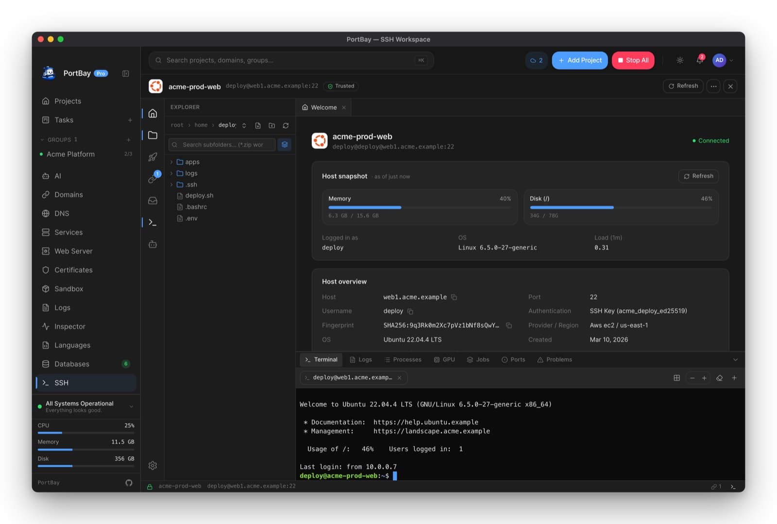 PortBay — local development environment manager for macOS — 3