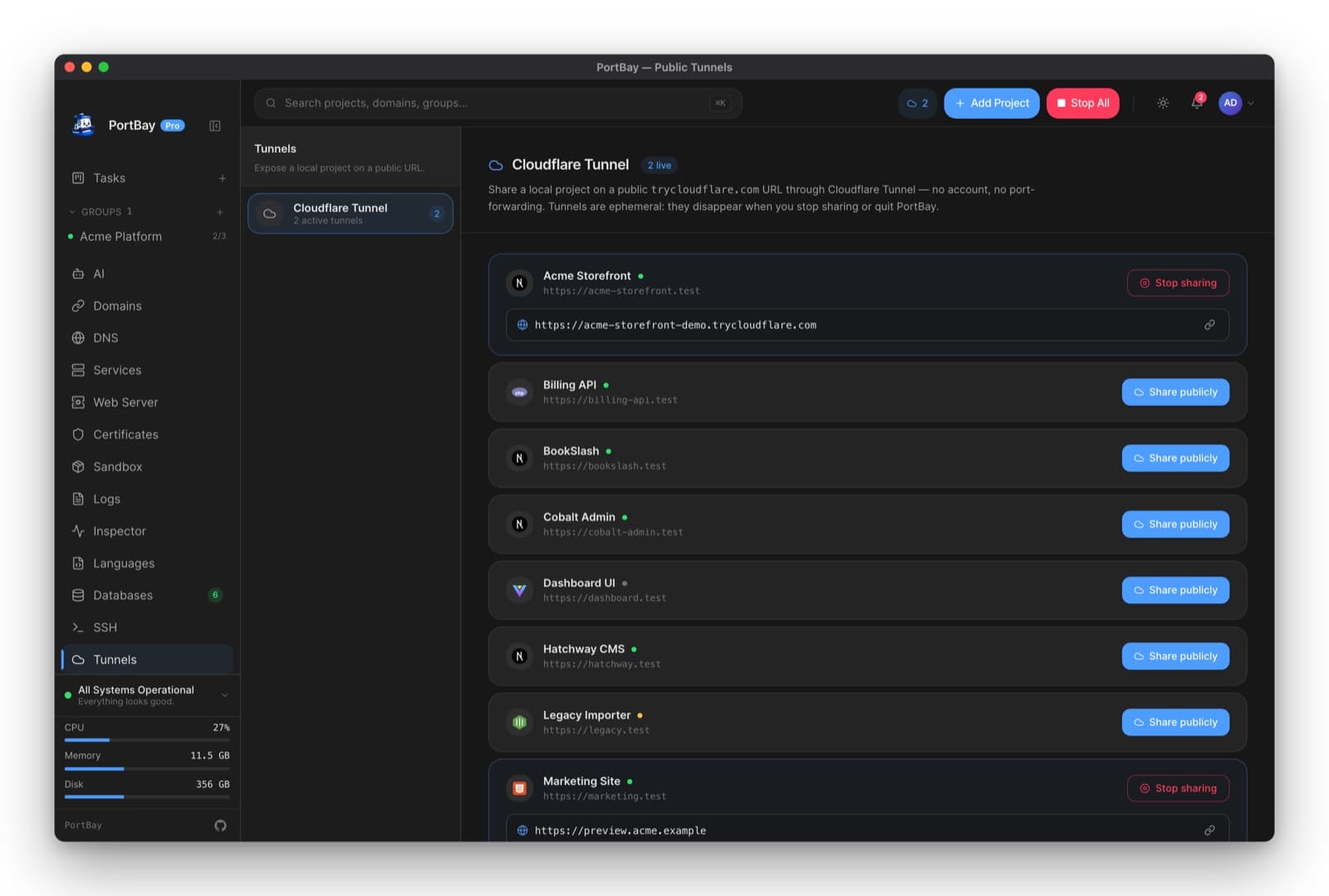 PortBay — local development environment manager for macOS — 8